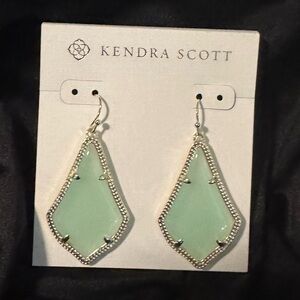 Kendra Scott Green Drop Earrings